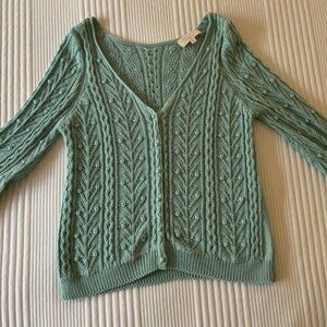 Sezane Beryl Cardigan Sea Green - Size XS